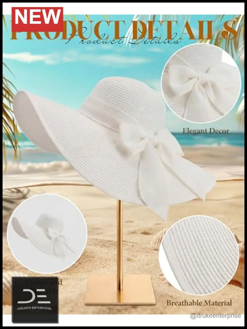 3 Pcs Summer Beach Set: Wide Brim Sun Hat, Sarong Coverup, Heart Sunglasses